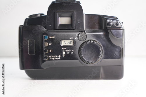 Vintage SLR camera isolated