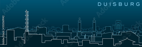 Duisburg Multiple Lines Skyline and Landmarks