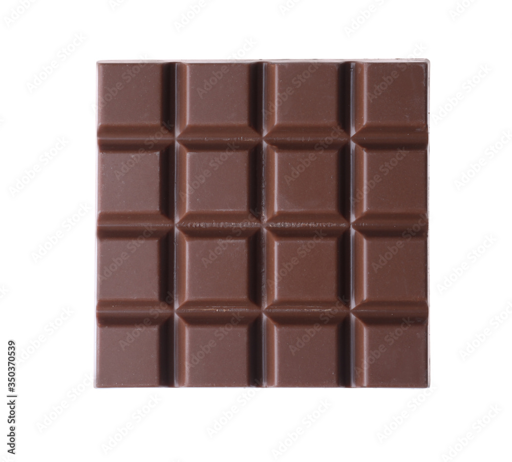 Delicious milk chocolate bar isolated on white Delicious milk chocolate bar isolated on white