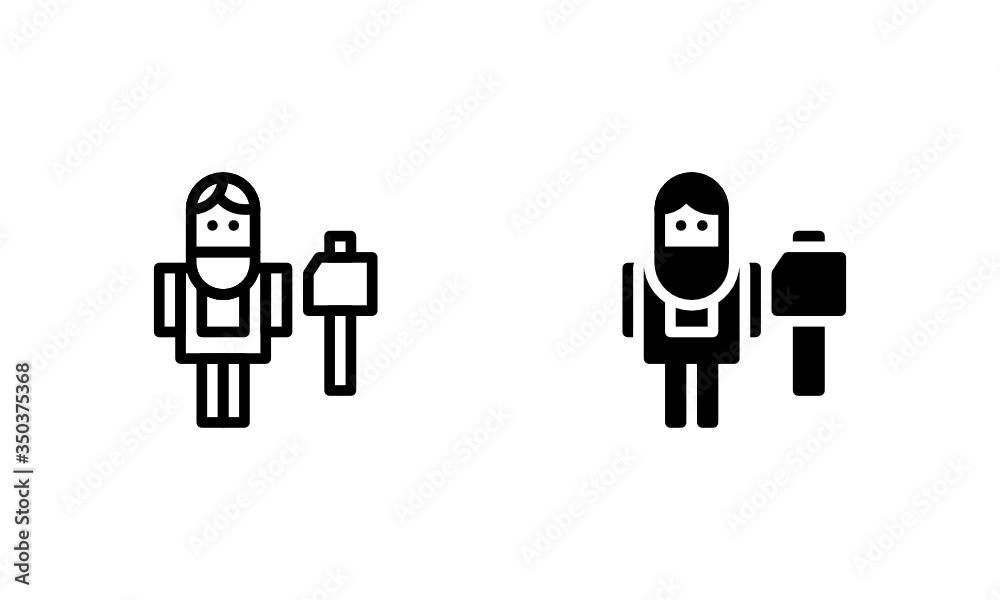 Blacksmith Avatar People Icon, Logo, Vector Blacksmith Avatar People Icon, Logo, Vector