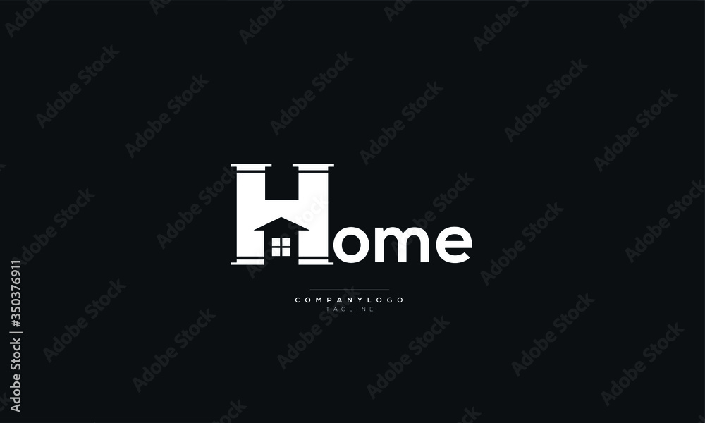 An abstract home real estate logo An abstract home real estate logo