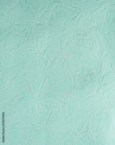 Blue, green genuine leather for the manufacture of bags, clothes, shoes, furniture. Skin texture.