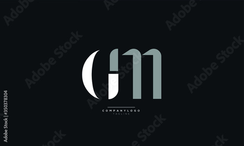 GM Letter Logo Alphabet Design Icon Vector Symbol
