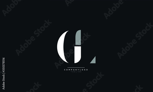 GL Letter Logo Alphabet Design Icon Vector Symbol