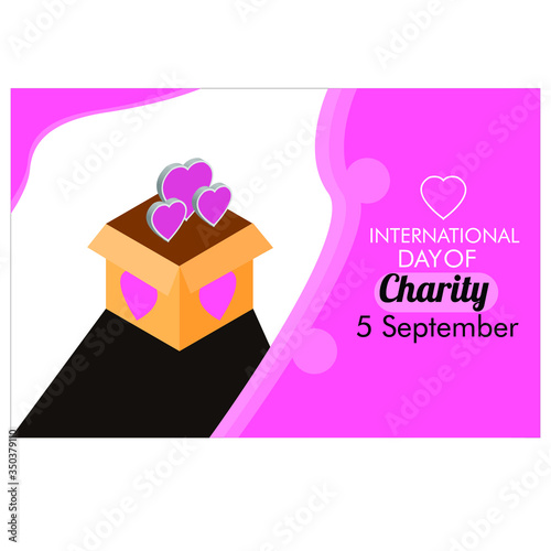 International Day Of Charity day background. vector illustration. poster