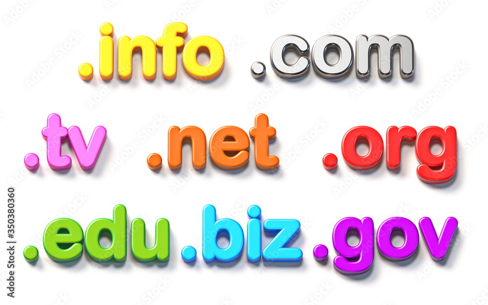 Website hosting and Internet domain names 3D Website hosting and Internet domain names 3D