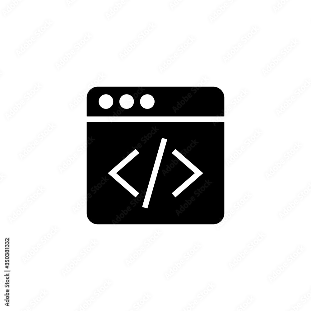 Web apps icon in black solid flat design icon isolated on white background Web apps icon in black solid flat design icon isolated on white background