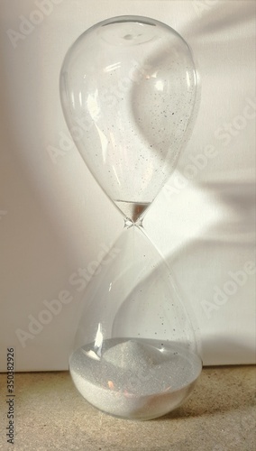 old glass sand clock