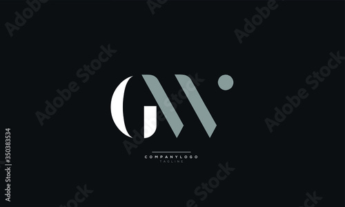 GW Letter Logo Alphabet Design Icon Vector Symbol