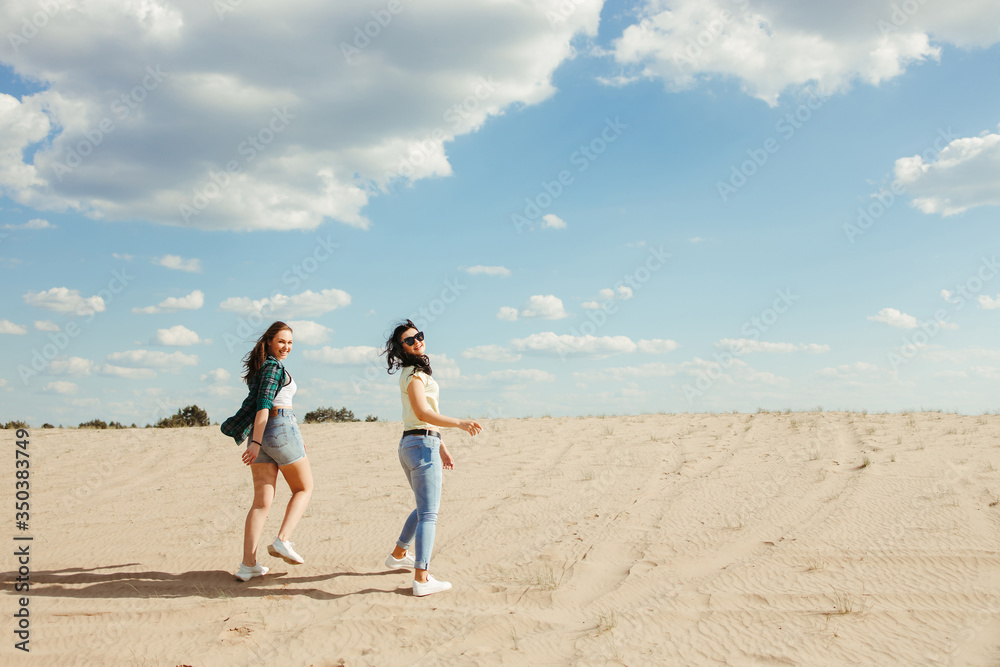Traveling, camping, open air party. Female friends enjoying vacation together. Freedom, sightseeing friendship Traveling, camping, open air party. Female friends enjoying vacation together. Freedom, sightseeing friendship
