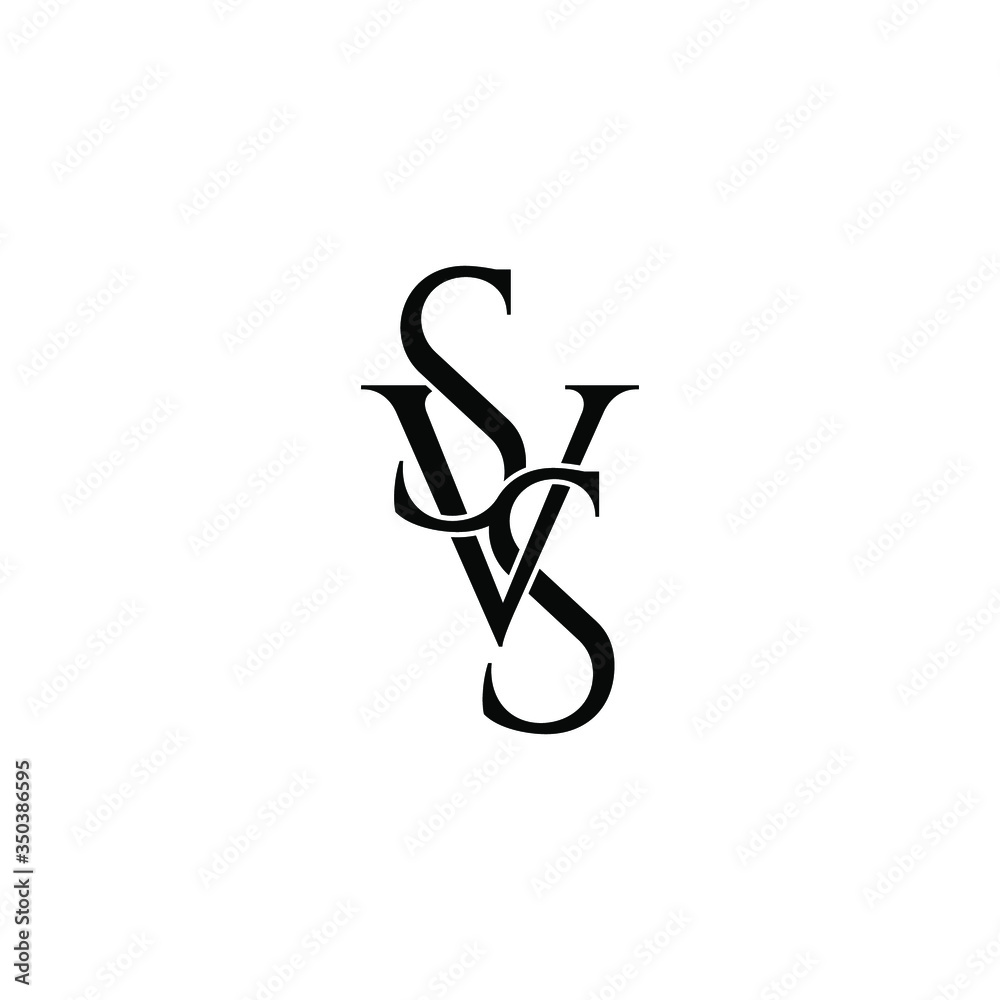 svs letter original monogram logo design Stock Vector | Adobe Stock