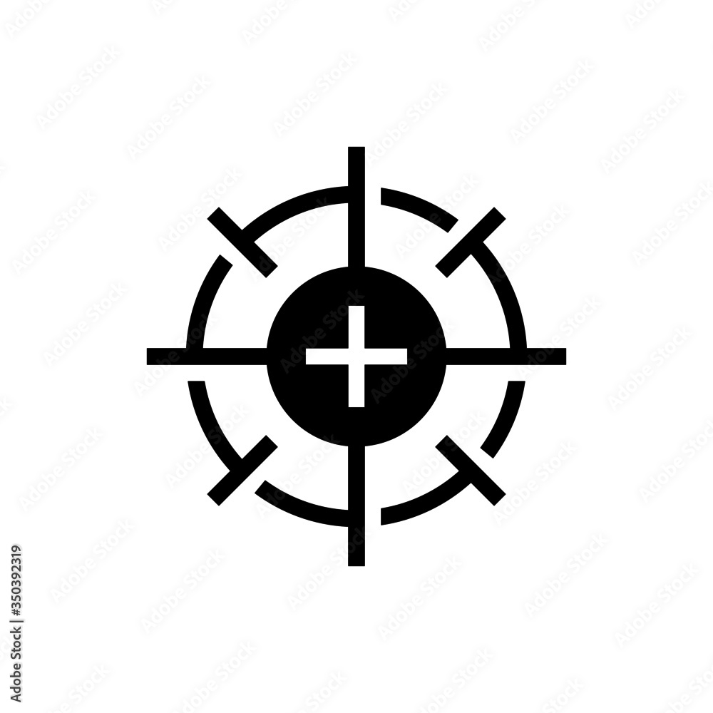 Calibrate vector icon in black solid flat design icon isolated on white background Calibrate vector icon in black solid flat design icon isolated on white background