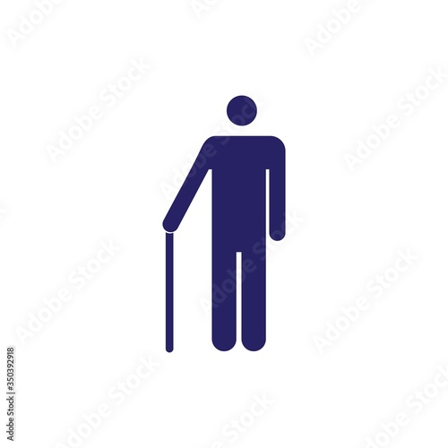 people with disability illustration logo vector