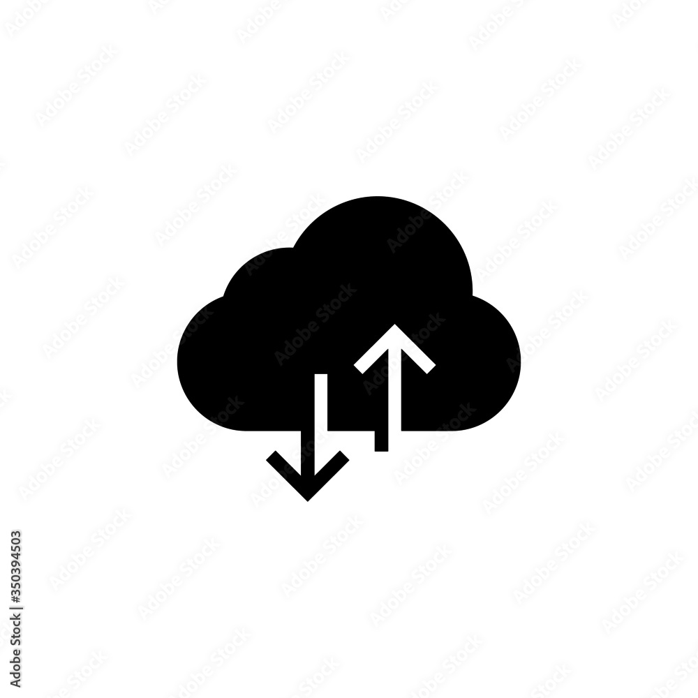 Internet traffic icon vector in black solid flat design icon isolated on white background Internet traffic icon vector in black solid flat design icon isolated on white background