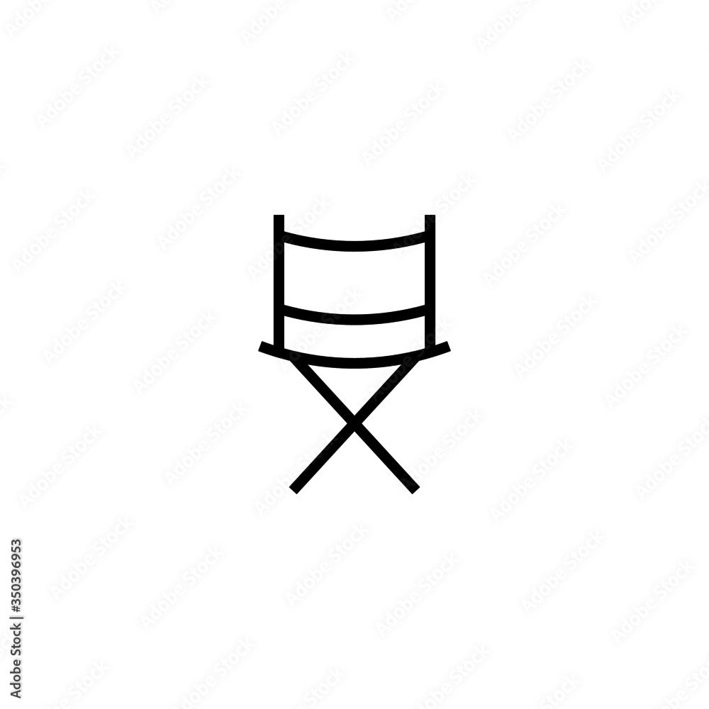 Director chair icon vector in linear, outline icon isolated on white background Director chair icon vector in linear, outline icon isolated on white background