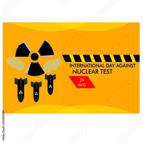 International Day Against Nuclear Test vector illustration