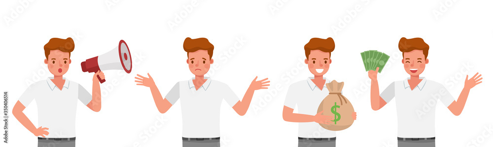 Businessman working character design set. Vector design. no3 Businessman working character design set. Vector design. no3
