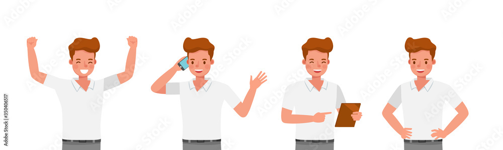 Businessman working character design set. Vector design. no4 Businessman working character design set. Vector design. no4