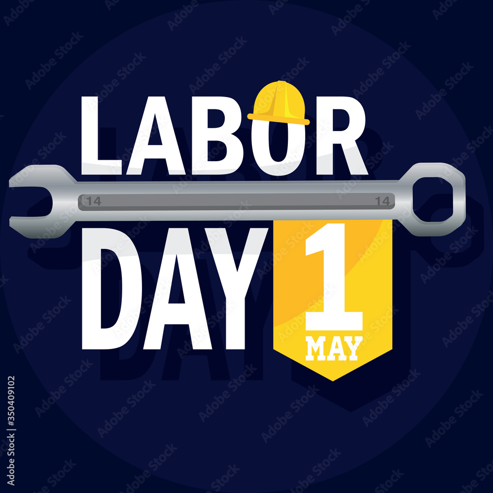 Fototapeta premium Labor day poster