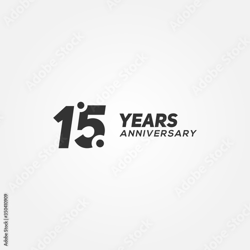 15 Years Anniversary Vector Design