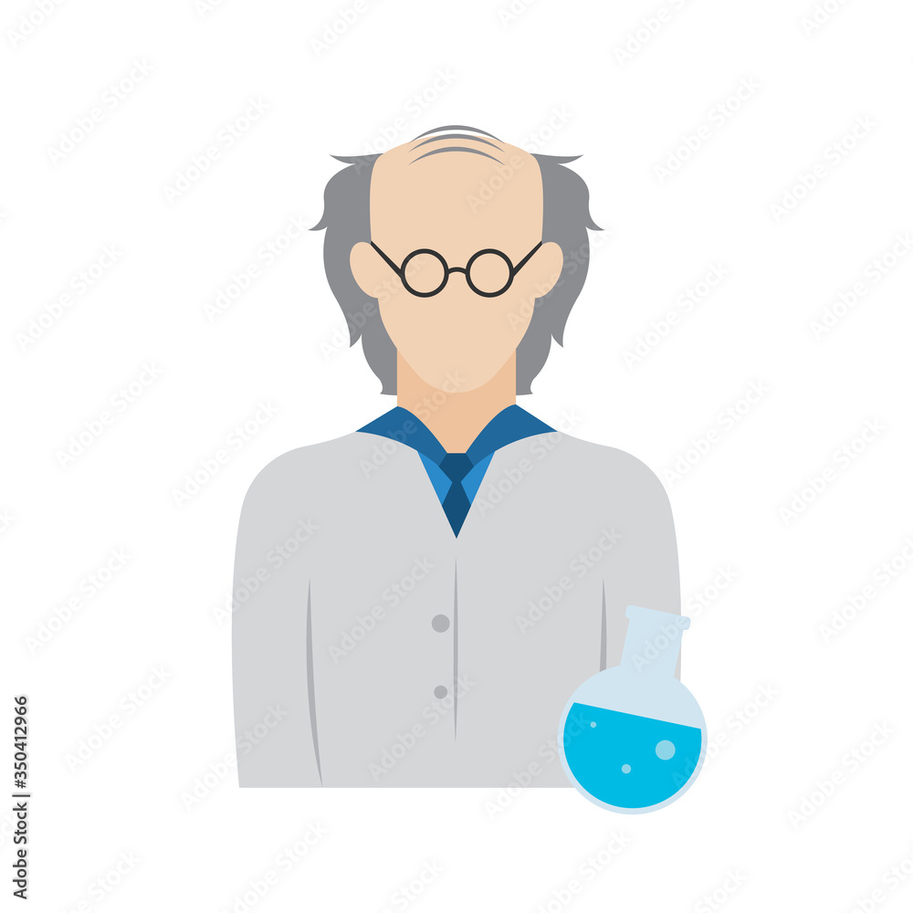 Isolated chemist biologist icon Isolated chemist biologist icon