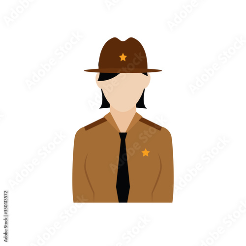 Isolated ranger icon