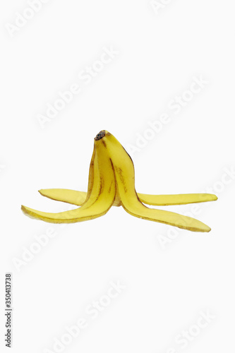 A discarded banana peel