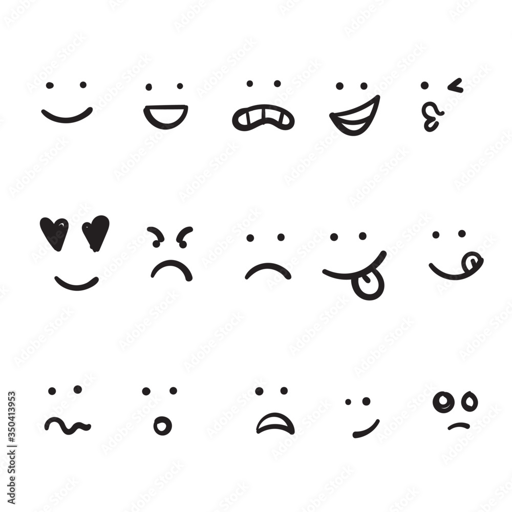 Cartoon Face Expression Mouth And Eyes Expressing Happy Faces Expressive  Emotions Isolated Smiling Angry Crying Decent Vector Characters Stock  Illustration - Download Image Now - iStock
