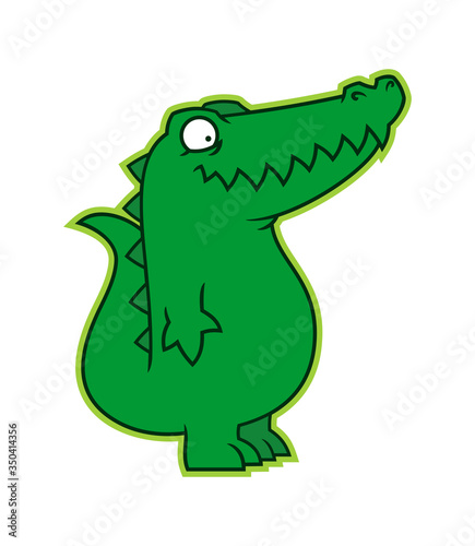 Cute alligator croc cartoon toy character mascot