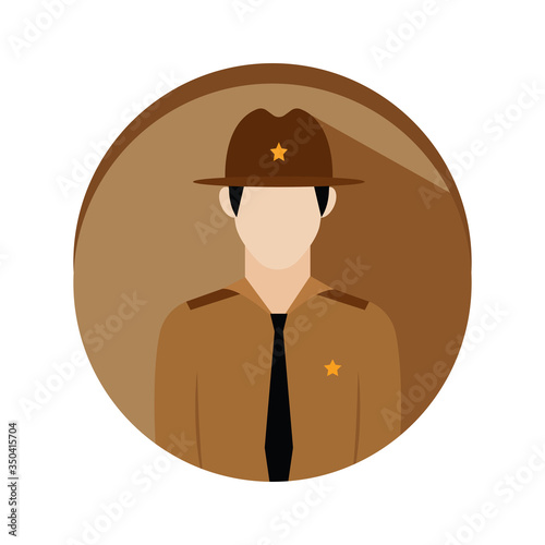 Isolated ranger icon