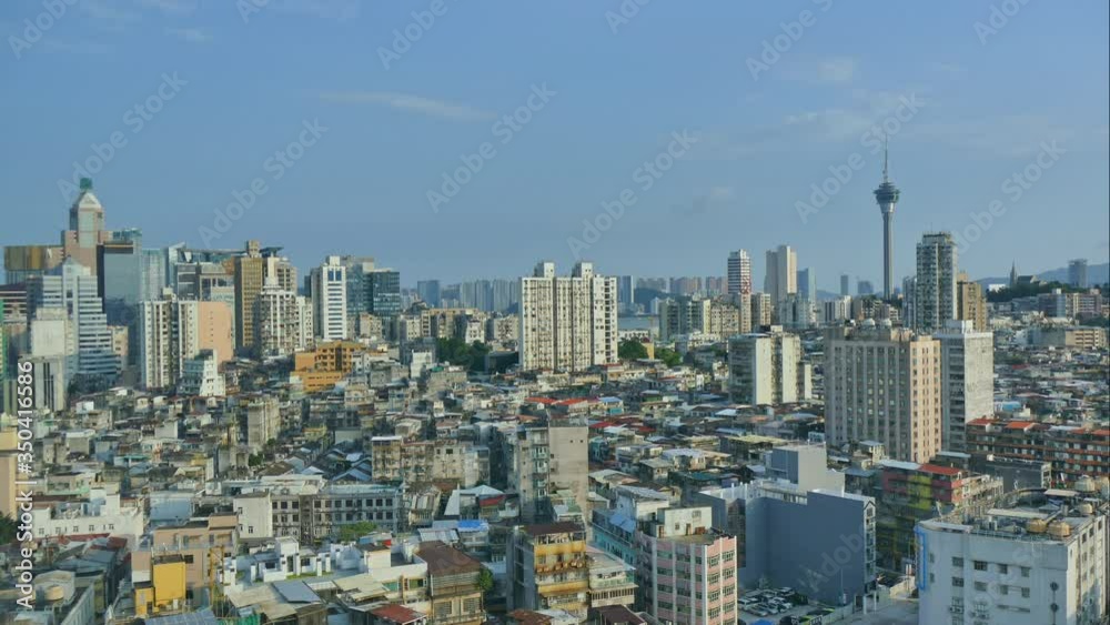 4K Time lapse Building and the skyline of Macau city 4K Time lapse Building and the skyline of Macau city