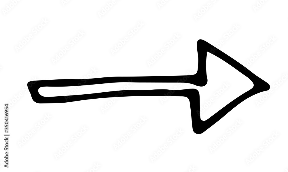 Hand drawn vector outline illustration of arrow icon. Website and social network design element. Internet button template Hand drawn vector outline illustration of arrow icon. Website and social network design element. Internet button template