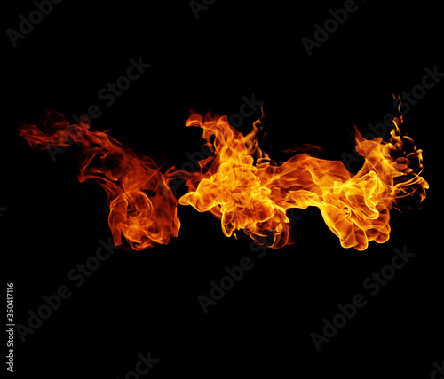 Flame, burning white background © photodeedooo