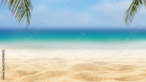 Fototapeta Naklejka Na Ścianę i Meble -  Beach sea sand in summer day.