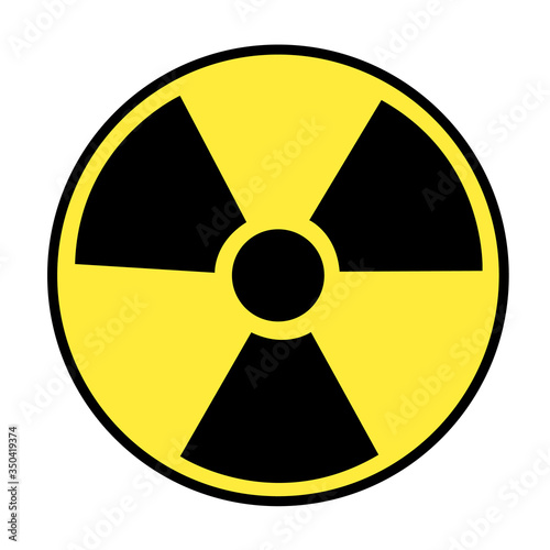 radio active icon on white background. flat style. radiation icon for your web site design, logo, app, UI. round radiation hazard sign.