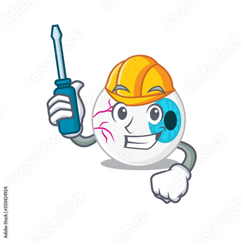 Eyeball caricature design concept worked as an automotive