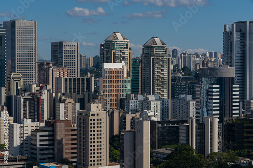Panoramic view of the city of Sao Paulo, Brazil, South America. 