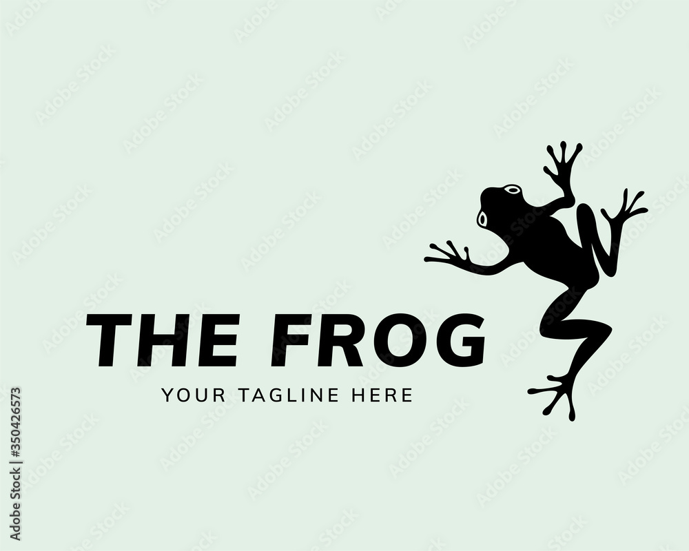 climb black frog art logo design inspiration