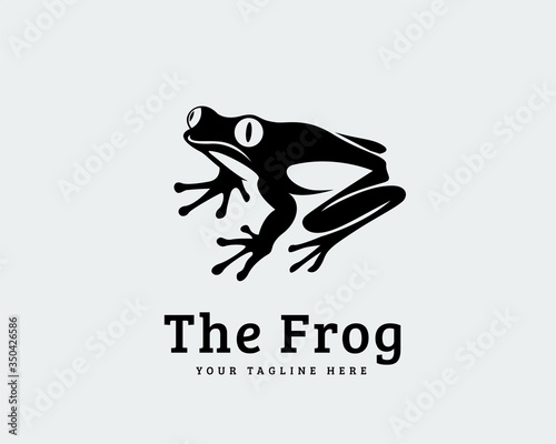 watchful black frog art logo design inspiration