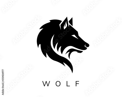 wild head wolf fierce face logo design inspiration