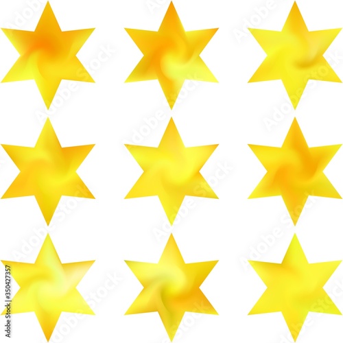 Kit of hexagram abstract backgrounds.