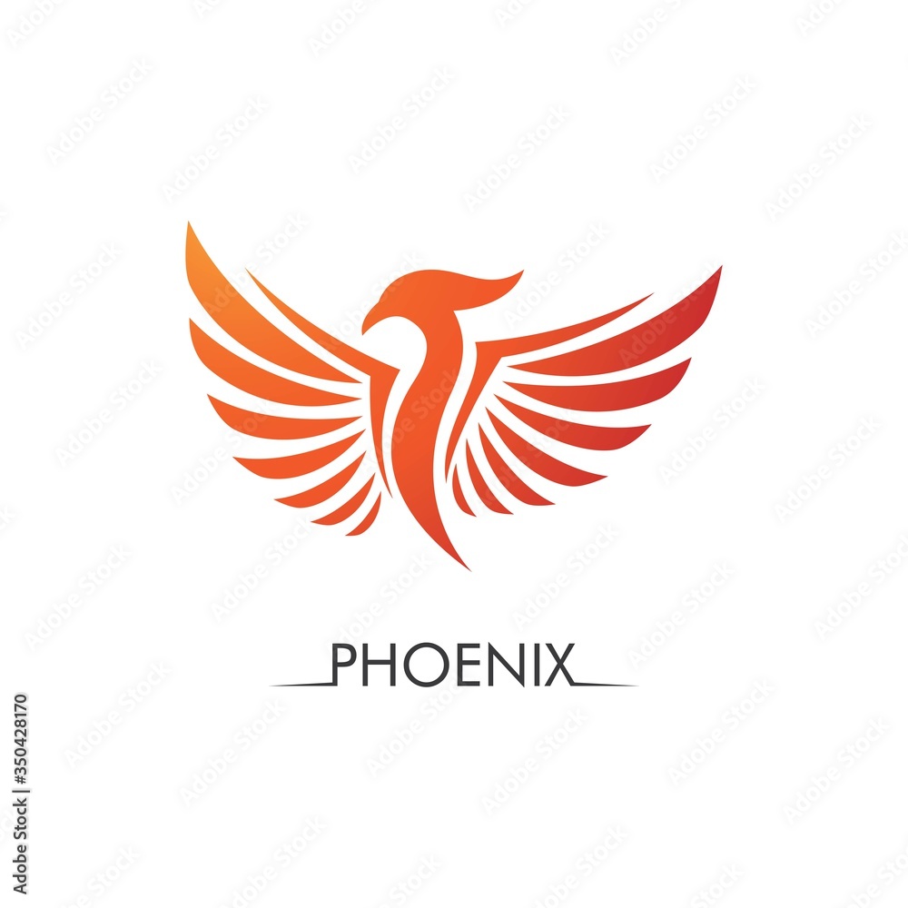 Obraz premium Phoenix fire Bird Logo