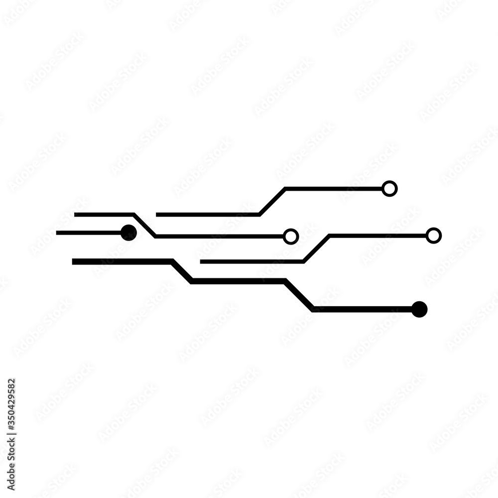 Circuit technology logo vector