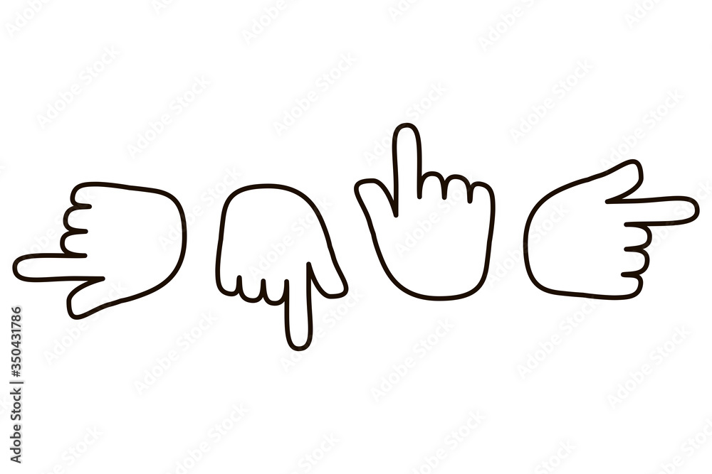 Obraz premium Hand index finger icon. Vector image. Stock Photo.