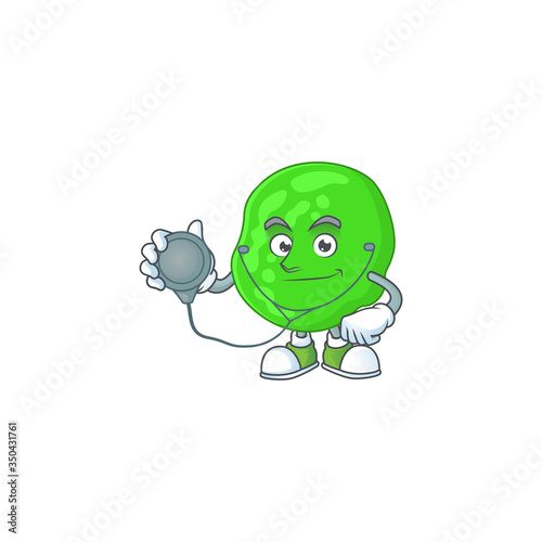 Cartoon character of sarcina ventriculli dedicated Doctor Work with stethoscope