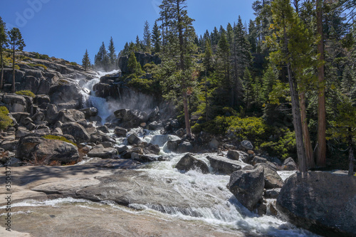 Upper Bassi Falls Cascading Over Granite Landscape