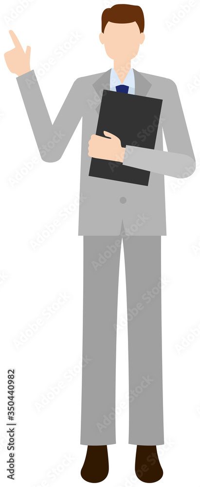 Vector image of business man in office uniform Vector image of business man in office uniform