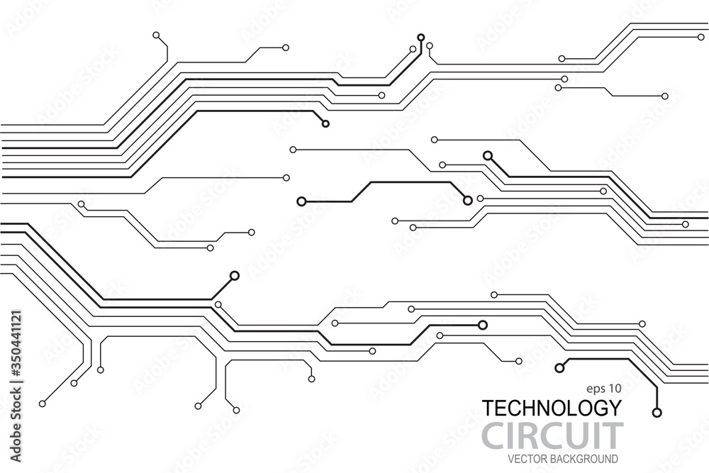 Abstract Futuristic Circuit Board Illustration, High Computer ...