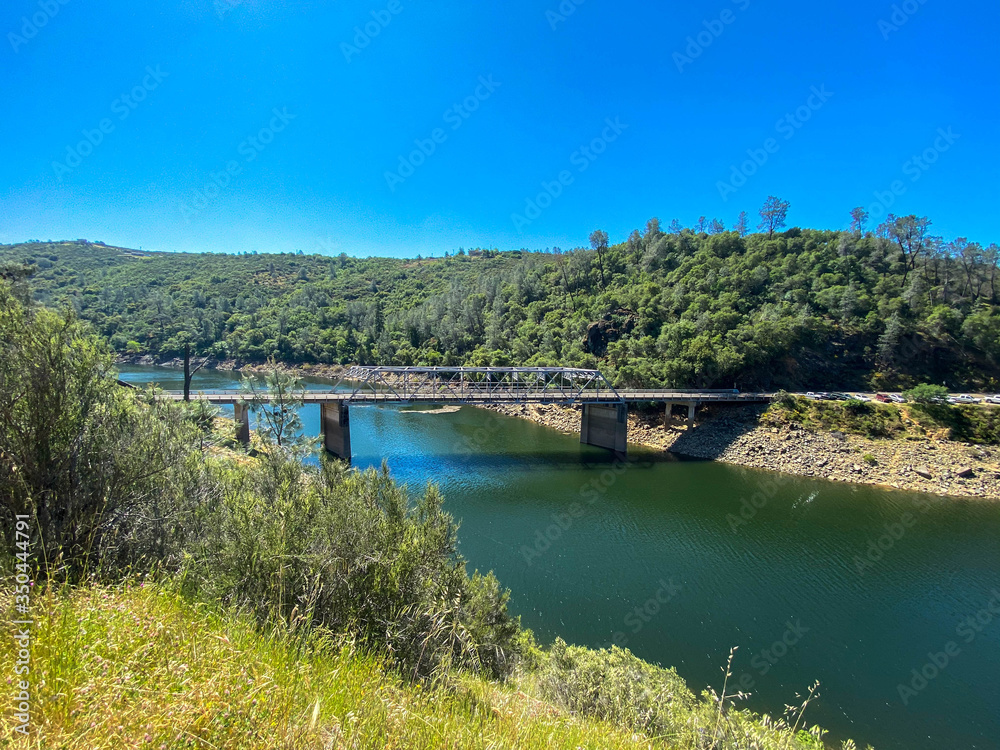 Salmon Falls Bridge Along Darrington Trail at the South Fork of the American and Lake Folsom California