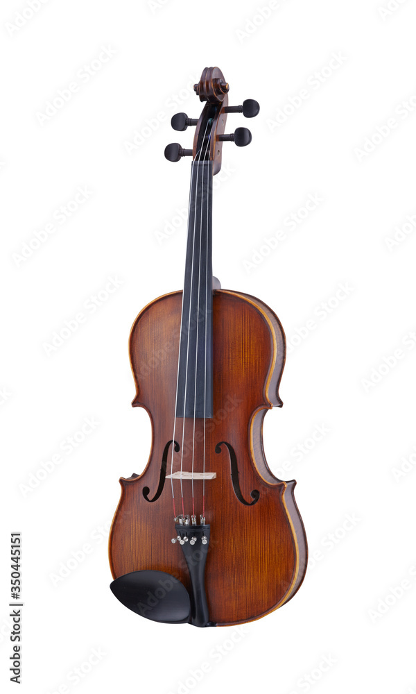 Fototapeta premium Wooden Viola String Music Instrument Isolated on White background